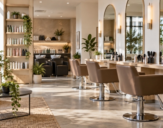Modern kuaför ve güzellik salonu